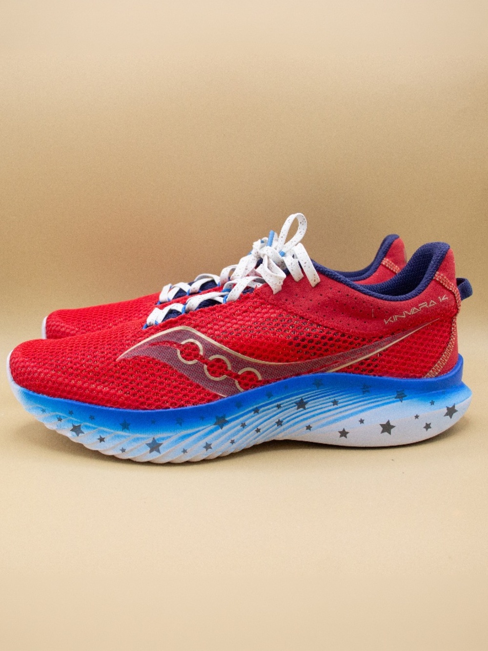 Saucony Kinvara 14 Liberty Red White Blue Athletic Shoes S20823-76 Men's Size 10